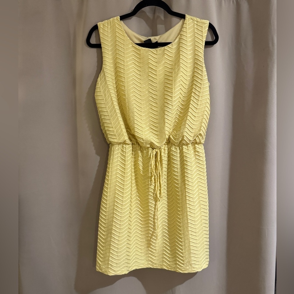 Enfocus Studio Yellow Chevron Mini Dress
